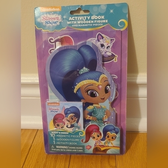 New Nickelodeon Shimmer & Shine Activity Book W/ Wooden Figure & Magnetic Pieces - Picture 3 of 5